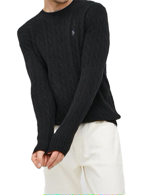 Cable-knit round-neck sweater Polo Ralph Lauren | 710876762001POLO BLACK